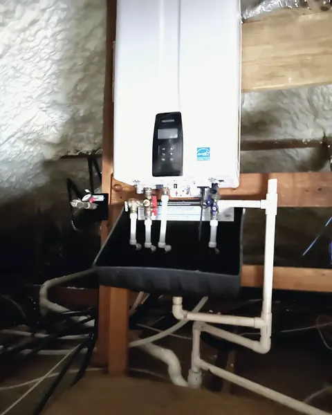A photograph of its work, from Arrow Plumbing’s own photographs.