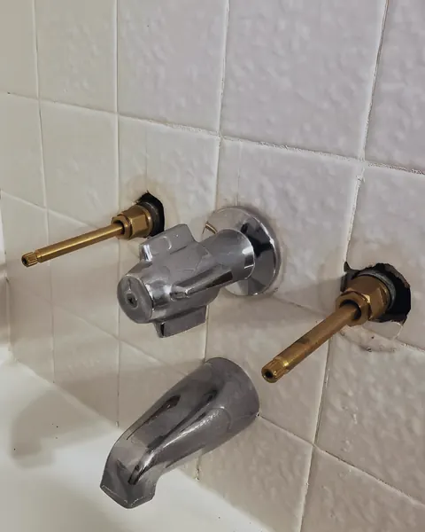 A photograph of its work, from Pither Plumbing’s own photographs.