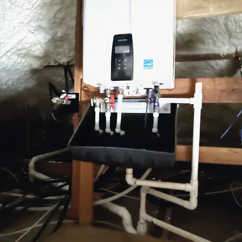 A photograph of its work, from Arrow Plumbing’s own photographs.