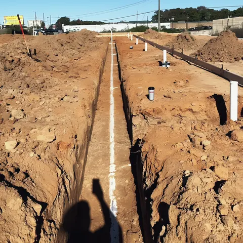 A photograph of its work, from Arrow Plumbing’s own photographs.