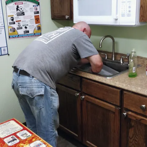 A photograph of its work, from Eschberger Plumbing Company LLC’s own photographs.