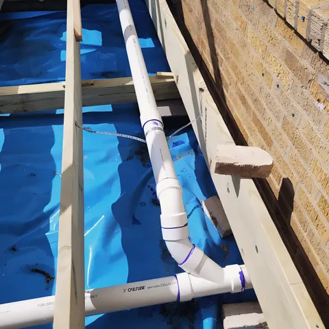 A photograph of its work, from Ledbetter Plumbing’s own photographs.
