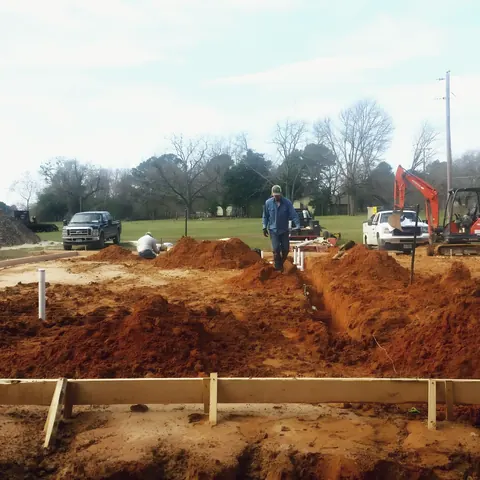 A photograph of its work, from Lee's Plumbing’s own photographs.