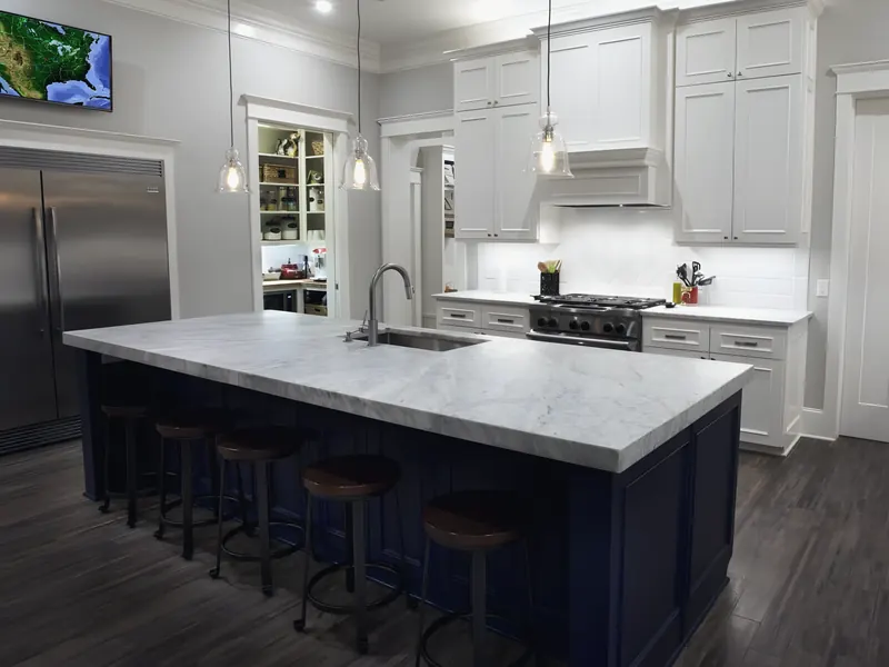 Kitchen island sink (Carlyle project), from Watson Plumbing, Inc.’s own website.
